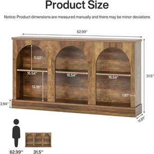 Consolle Rettangolare Stile Rustico con Spazio Contenitore, Tavolo da Ingresso/Soggiorno - Product Image 6