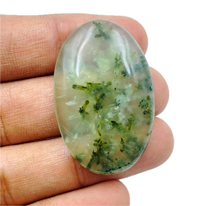Cabochon de Prehnite véritable, pierre précieuse naturelle pour la fabrication de bagues, pendentifs et bijoux, pierre non montée - Product Image 2