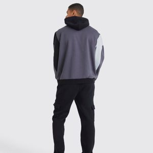 Sudadera con Capucha Oversize de Algodón 100% con Forro Polar para Hombre, Diseño Novedoso de Invierno, Bordado y Estampado Digital, Estilo Urbano Personalizado, Teñido Liso - Product Image 3