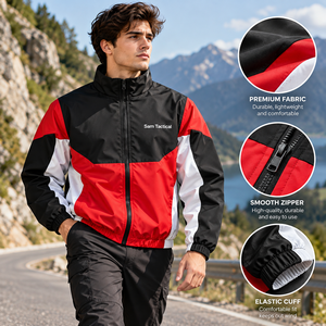 เสื้อแจ็คเก็ตกันลมผู้ชาย Sam Tactical รุ่น Color Block คอตั้ง ซิปหน้า ผ้าโพลีเอสเตอร์ สไตล์สปอร์ต เหมาะสำหรับฤดูใบไม้ผลิ ราคาประหยัด - Product Image 6