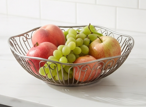 Elegante Cesta de Almacenamiento de Alambre Metálico para Frutas con Diseño Decorativo de Espiral, Diseño de Lujo, Perfecta para una Mesa con Estilo - Product Image 6