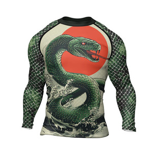 Camiseta de Manga Larga con Diseño de Serpiente Verde para Hombre, Secado Rápido, Sublimada, de Spandex y Poliéster - Product Image 2
