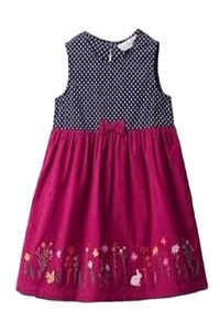 Vestido de fiesta de malla con bordado dorado de media manga personalizado vestidos de princesa para niñas pequeñas - Product Image 5