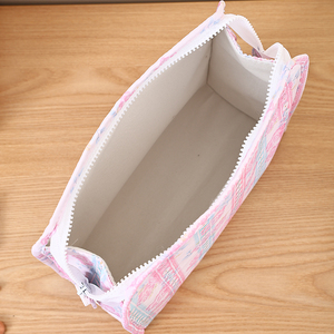 Travel Cosmetic Pouch Wholesale Gift for Her Nylon Cosmetic <strong>Bag</strong> Monogrammed Gingham Make up <strong>Bag</strong> - Product Image 6