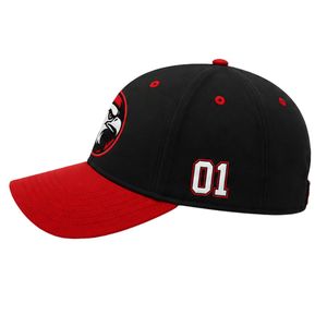 <b>Black</b> & Red Baseball <b>Cap</b> Premium Adjustable Snapback Sports Hat with Embroidered Front Logo Team <b>Cap</b> for <b>Men</b> Women - Product Image 4