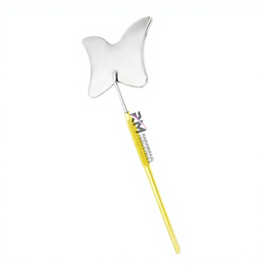 Silver Shin Butterfly Shape Eyelash <b>Mirror</b> And Gold Plasma Handle Diamond Grip Lash <b>Mirror</b> Customized - Product Image 4