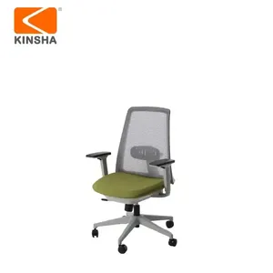 Luxury Modern Waiting Room Dark Green Ergonomic Designer Fabric Flip Armrest Mesh Swivel Power <b>Adjustable</b> <b>Office</b> <b>Desk</b> Chair - Product Image 6