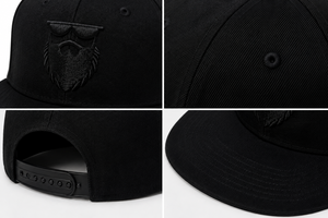Gorra Snapback de Pana Negra de Alto Rendimiento MALVAN ENTERPRISES Last King Bone Classics con Letras, Estilo Urbano de Invierno, Calidad Premium - Product Image 3