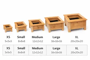 Maceta de Cedro Mini de Alta Calidad, Maceta de Madera Natural para Hierbas, Maceta de Madera para Suculentas y Flores, Uso Interior y Exterior - Product Image 4