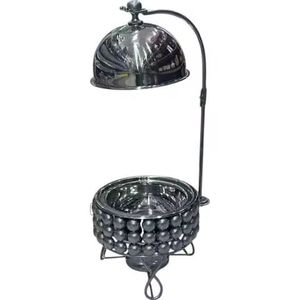 Elegante Recipiente para Calentar Alimentos de Color Rosa Metálico con Tapa Abatible en Forma de Domo, Esferas Decorativas, Cazuela Moderna, Utensilios de Cocina, Decoración del Hogar - Product Image 4