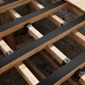 Confezione da 10 Nastri Adesivi Impermeabili in Butile per Travetti, 2 Pollici x 50 Piedi, Materiali per Pavimentazione Resistenti alle Intemperie - Product Image 2