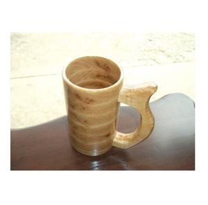 Jarra de cerveza de madera Natural 100% con mango de hierro, Taza de cerámica para uso en el hogar, Hotel, restaurante - Product Image 5