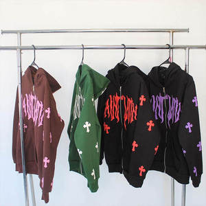 Sudadera con Capucha Larga Estampada, Oversize, Transpirable, Resistente al Viento, de Poliéster/Algodón, con Doble Cremallera, para Hombre y Mujer, Estilo Urbano, Nueva Colección 2026, OEM - Product Image 5