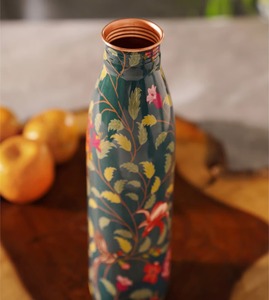 Premium Printed Double Wall Eco-Friendly <b>Copper</b> <b>Drinking</b> <b>Bottle</b> Leakproof Reusable Stylish Design for Men and Women - Product Image 3