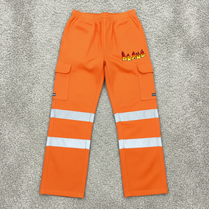 Pantalon de sécurité haute visibilité unisexe, imperméable, avec bande réfléchissante LED, pantalon de sécurité pour homme, logo personnalisé, style hip hop - Product Image 4