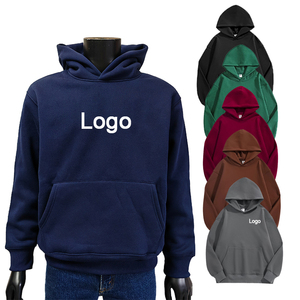 Custom Winter Plain <b>Blank</b> Oversized Men Sweatshirts 500gsm Heavyweight Fleece Foam Printing Unisex Cotton Hoodies for Streetwear - Product Image 1