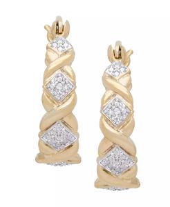 Orecchini a cerchio XO con accento di diamanti | Macacy's - Product Image 2