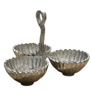 Table Top Aluminum Metal Unique Shape Gold Finished Free Decorative Bowl Hot Selling Highest Quality - Product Image 5
