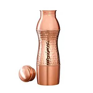 Top Selling Copper Water Bottle with Lid Handmade Stylish Health-Focused Hydration <b>Large</b> Capacity for Everyday Use Export Price - Product Image 1