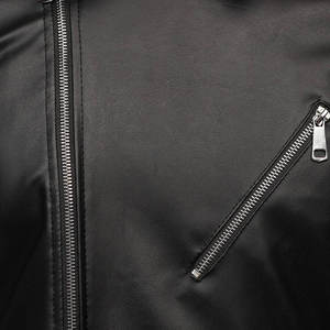 Vestes en cuir à col Byron avec logo personnalisé, fermeture éclair intégrale, veste bomber en cuir élégante pour l'hiver, poches zippées, veste en cuir véritable - Product Image 4