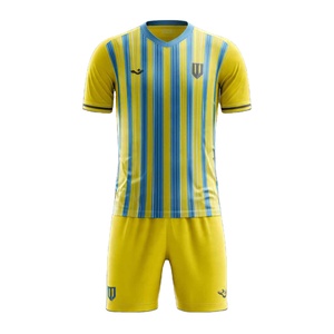 Ensemble de maillots de football pour hommes, manches courtes, col en V, uni, bleu marine, orange, respirant, en polyester, pour adultes, toutes saisons, personnalisable - Product Image 3