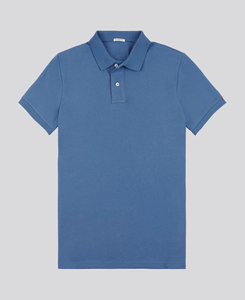 Polo en coton tricoté bleu clair à manches courtes pour homme, couleur unie, respirant, design décontracté, coupe classique, prix abordable, faible MOQ - Product Image 5