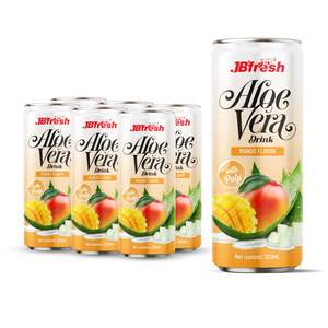 Jus d'aloe vera Nawon de qualité supérieure avec mangue, boisson gazeuse en canette 500 ml, NFC, fabricant de produits alimentaires et de boissons du Vietnam (OEM/ODM) - Product Image 1