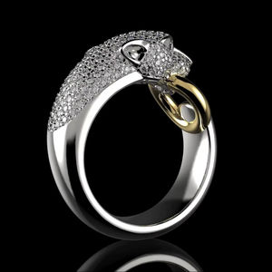 Anillo de Plata de Ley 925 con Diseño de Pantera y Leopardo, Estilo Hip Hop, Regalo de Boda para Amantes de los Animales, Anillo con Diamantes - Product Image 1