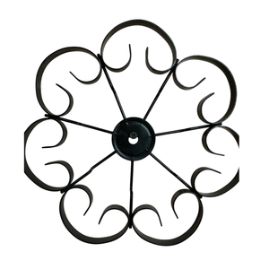 Décoration murale en métal noir fantaisie, décoration murale pour la maison, salon, décoration de luxe, design de feuilles, arts muraux suspendus - Product Image 2