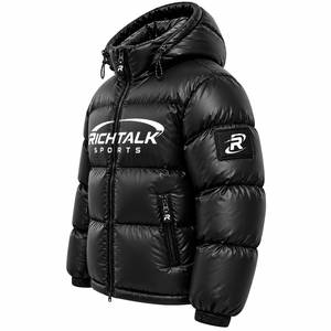 New Style <b>Men</b> Puffer Jacket Front Stand Collar Winter Soft Warm Fabric Comfortable Durable Material Breathable Eco-Friendly - Product Image 3