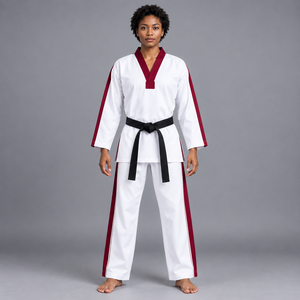 Uniforme de Taekwondo sur mesure pour femmes, prix de gros, taille plus, uniforme professionnel pour la compétition et l'entraînement, vêtements d'arts martiaux, uniforme de Taekwondo - Product Image 1