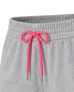 Custom <b>Grey</b> And Neon Pink <b>Women</b> Sports Running <b>Shorts</b> Quick Dry Breathable Elastic Waist Gym Fitness Casual Activewear <b>Shorts</b> - Product Image 4