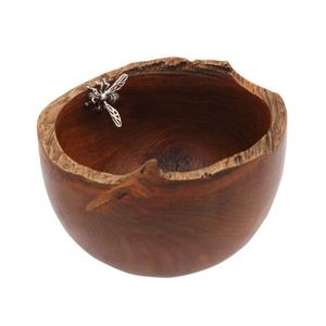 Atractivo Tazón Redondo de Madera para Servir con Acabado Natural para el Hogar y Restaurantes, Tazones Multiusos - Product Image 1