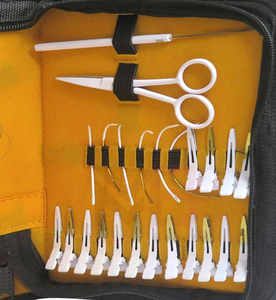 Pince à micro-anneaux en acier inoxydable pour extensions de cheveux avec aiguille de traction et logo personnalisé pour usage commercial - Product Image 6