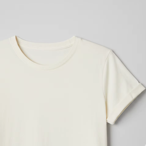 T-shirt à manches courtes col rond pour femme, couleur unie, coupe classique, décontracté, 100% coton jersey respirant, toutes saisons - Product Image 3