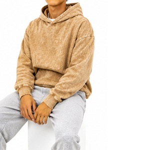 Sudadera con Capucha Vintage Lavada al Ácido al por Mayor para Hombre y Mujer, Unisex, de Forro Polar Grueso, Estilo Urbano, Fabricante de Sudaderas con Bordado Personalizado - Product Image 2