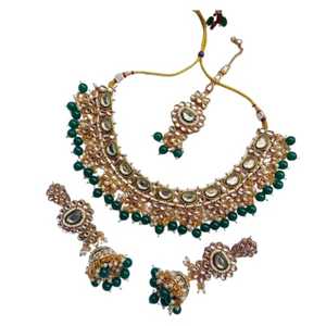 Nuevos diseños a precios de mayorista, conjuntos de joyería chapada en oro indio y pakistaní, conjuntos de collar y aretes de moda para mujeres, joyería para bodas. - Product Image 1