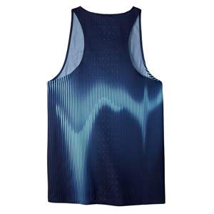 OEM/ODM Custom Logo Sublimated Knitted Sleeveless Tank Tops Crew Neck Sports Wear Polyester Mesh <b>Running</b> Marathon Singlet - Product Image 4