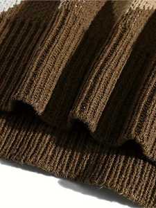 เสื้อกั๊กไหมพรมแขนกุดลายอาร์ไกล์สำหรับผู้ชาย คอวี สไตล์เรโทร พรีปปี้ แฟชั่นลำลอง เสื้อถักขายส่ง - Product Image 4