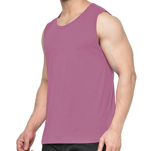 เสื้อกล้ามถักคอกลมแขนกุดสำหรับผู้ชายสีม่วง - Product Image 5