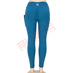 Blaze Fight Wear, mallas de Yoga con cintura elástica transpirable de cintura alta personalizadas, mallas de Yoga, cintura cruzada de secado rápido - Product Image 3