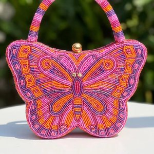 Luxury Beadwork Flower Box Bag Wholesale Sequin Design <b>Handbag</b> With Detachable <b>Chain</b> Women's Bags - Product Image 2