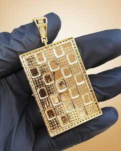 Colgante Rey de Ajedrez Estilo Hip Hop con Diamante Moissanita VVS, Plata 925, Estilo Clásico, Colgante de Moda con Incrustaciones de Diamantes, Pasa el Test de Diamantes - Product Image 2