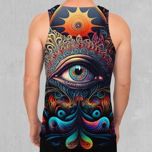 Débardeur pour homme imprimé sur toute la surface avec motif œil, design par sublimation, respirant, vêtements de sport décontractés, style col rond - Product Image 2