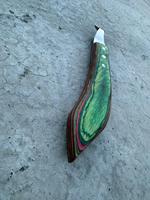 Couteau à boucle unique personnalisé Ziq International, manche vert, acier J2, outil de coupe de sabots pour chevaux, usage professionnel, modèle