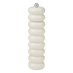 Elegante Molinillo de Sal o Pimienta Alto con Diseño Acanalado y Acabado Lacado, Moderno Molinillo de Sal y Pimienta en Forma de Columna, Ideal para Decoración de Cocina - Product Image 1