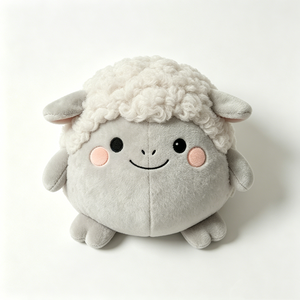 ตุ๊กตาแกะกลมน่ารักแบบกำหนดเองได้ |   ตุ๊กตาแกะขนนุ่มฟู |   ตุ๊กตาแกะสีเทานุ่มนิ่ม ของขวัญสำหรับเด็ก - Product Image 4