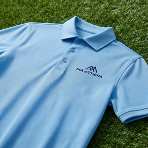 Camiseta Polo Azul Claro Personalizada para Hombre, Manga Corta, Ropa Deportiva de Golf, Uniforme de Trabajo, Fabricante Mayorista OEM ODM - Product Image 5
