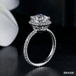 PT950 Platinum <b>Cushion</b> Cut Synthetic Lab Grown Diamond <b>Ring</b> IGI Certified Gold Plated Luxury Jewelry Women Gift <b>Wedding</b> Memorial - Product Image 3