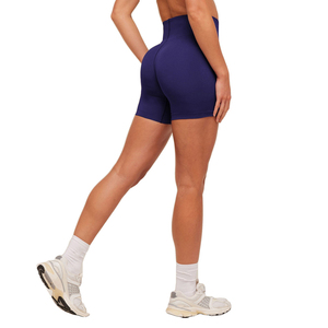 Pantalones cortos de yoga de maternidad transpirables de cintura alta con soporte para vientre, ajustados y sin costuras para mujer al por mayor - Product Image 3